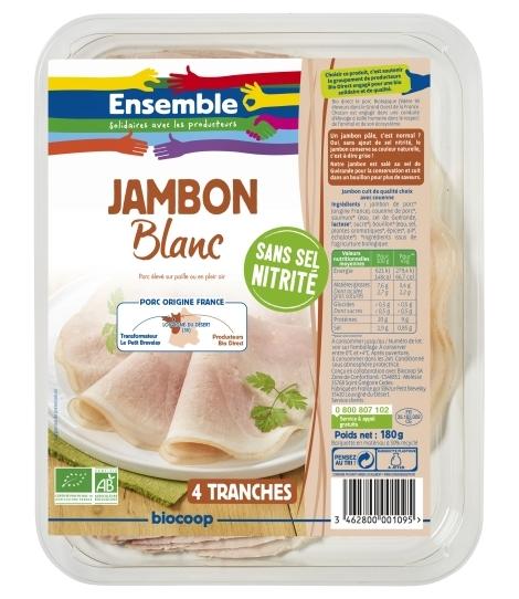 Biocoop lance un jambon blanc sans sel nitrité